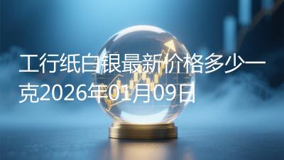 工行纸白银最新价格多少一克2026年01月09日