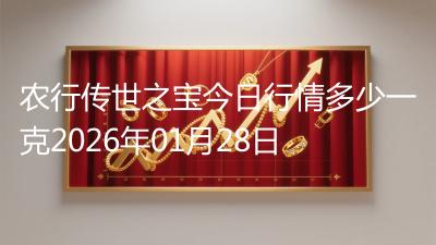 农行传世之宝今日行情多少一克2026年01月28日