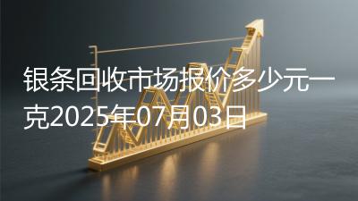 银条回收市场报价多少元一克2025年07月03日