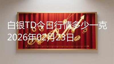 白银TD今日行情多少一克2026年02月23日