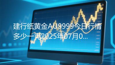 建行纸黄金AU9999今日行情多少一克2025年07月05日