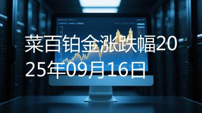 菜百铂金涨跌幅2025年09月16日