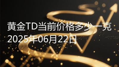 黄金TD当前价格多少一克2025年06月22日