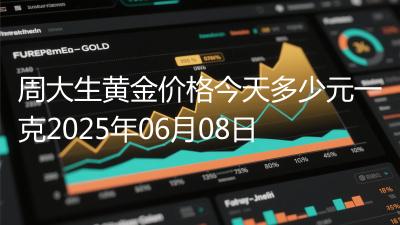 周大生黄金价格今天多少元一克2025年06月08日