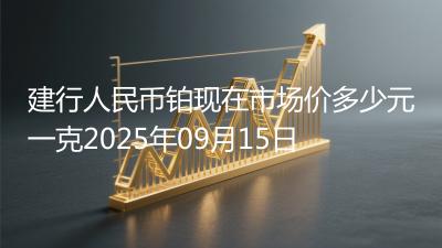 建行人民币铂现在市场价多少元一克2025年09月15日