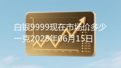 白银9999现在市场价多少一克2025年06月15日