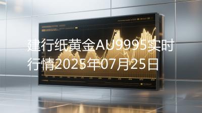 建行纸黄金AU9995实时行情2025年07月25日