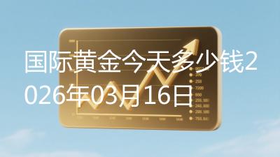 国际黄金今天多少钱2026年03月16日