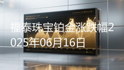 福泰珠宝铂金涨跌幅2025年06月16日