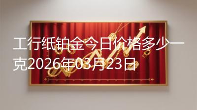 工行纸铂金今日价格多少一克2026年03月23日
