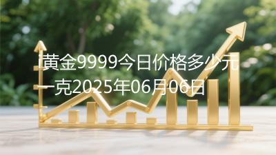 i黄金9999今日价格多少元一克2025年06月06日