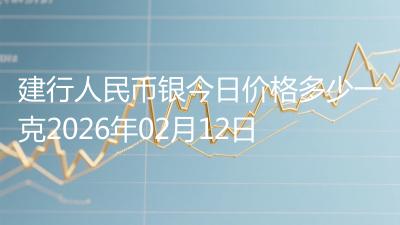 建行人民币银今日价格多少一克2026年02月12日