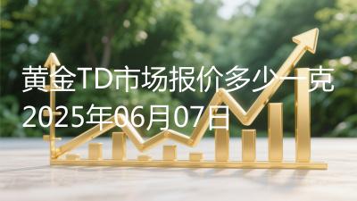 黄金TD市场报价多少一克2025年06月07日