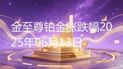 金至尊铂金涨跌幅2025年06月13日