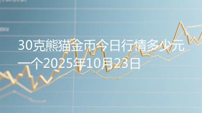 30克熊猫金币今日行情多少元一个2025年10月23日