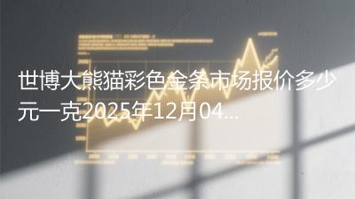 世博大熊猫彩色金条市场报价多少元一克2025年12月04日