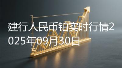 建行人民币铂实时行情2025年09月30日