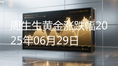 周生生黄金涨跌幅2025年06月29日