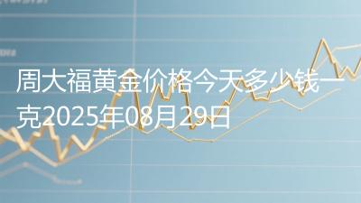 周大福黄金价格今天多少钱一克2025年08月29日