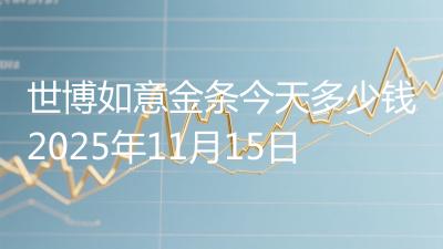 世博如意金条今天多少钱2025年11月15日