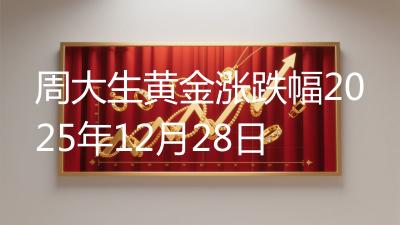 周大生黄金涨跌幅2025年12月28日
