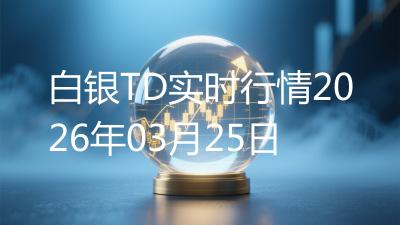 白银TD实时行情2026年03月25日