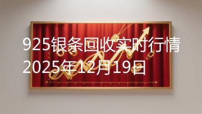 925银条回收实时行情2025年12月19日