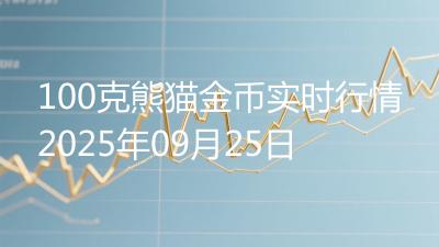 100克熊猫金币实时行情2025年09月25日