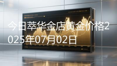 今日萃华金店黄金价格2025年07月02日