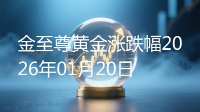 金至尊黄金涨跌幅2026年01月20日