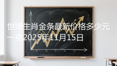 世博生肖金条最新价格多少元一克2025年11月15日