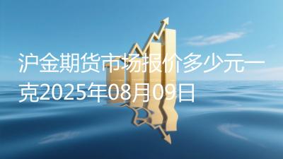 沪金期货市场报价多少元一克2025年08月09日