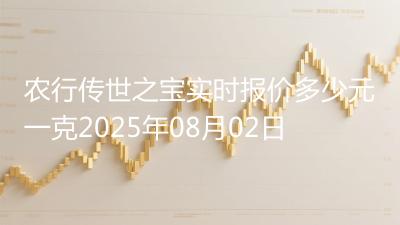 农行传世之宝实时报价多少元一克2025年08月02日