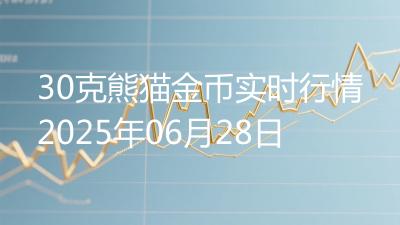 30克熊猫金币实时行情2025年06月28日