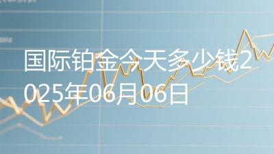 国际铂金今天多少钱2025年06月06日