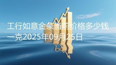 工行如意金条当前价格多少钱一克2025年09月25日