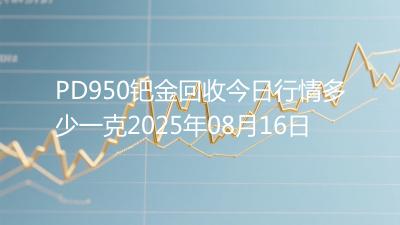 PD950钯金回收今日行情多少一克2025年08月16日