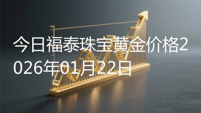 今日福泰珠宝黄金价格2026年01月22日