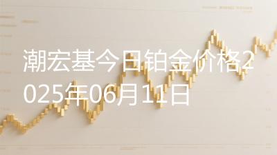 潮宏基今日铂金价格2025年06月11日