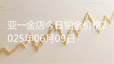 亚一金店今日铂金价格2025年06月09日
