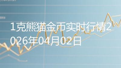 1克熊猫金币实时行情2026年04月02日