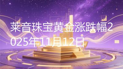 莱音珠宝黄金涨跌幅2025年11月12日