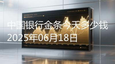 中国银行金条今天多少钱2025年06月18日