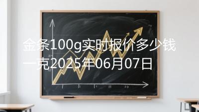 金条100g实时报价多少钱一克2025年06月07日