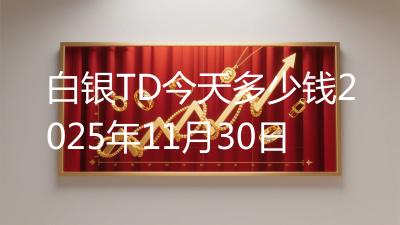 白银TD今天多少钱2025年11月30日