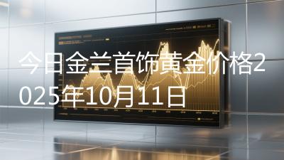 今日金兰首饰黄金价格2025年10月11日