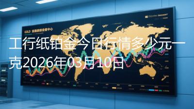 工行纸铂金今日行情多少元一克2026年03月10日