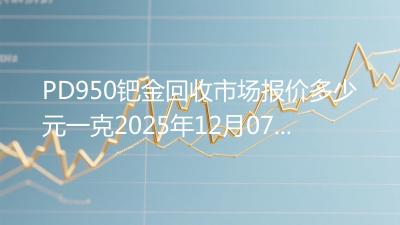 PD950钯金回收市场报价多少元一克2025年12月07日