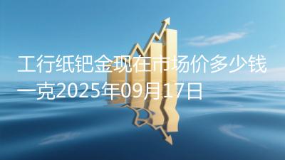 工行纸钯金现在市场价多少钱一克2025年09月17日