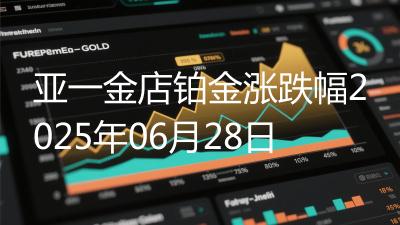 亚一金店铂金涨跌幅2025年06月28日